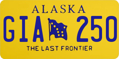 AK license plate GIA250