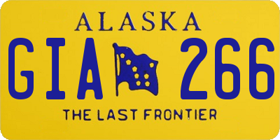 AK license plate GIA266