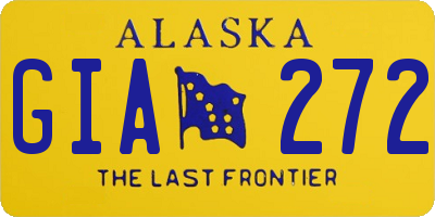 AK license plate GIA272