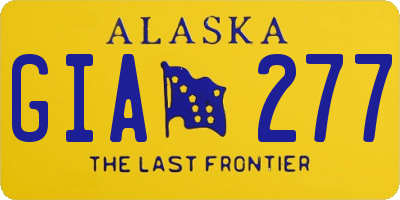 AK license plate GIA277