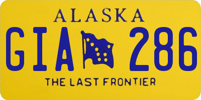 AK license plate GIA286