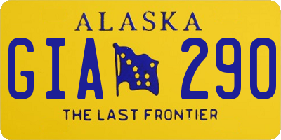 AK license plate GIA290