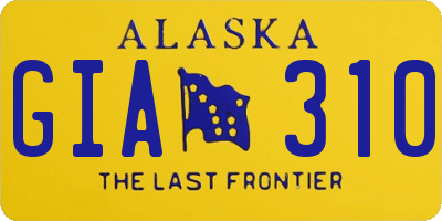 AK license plate GIA310