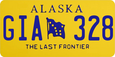 AK license plate GIA328