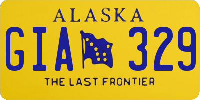 AK license plate GIA329