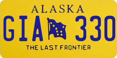 AK license plate GIA330
