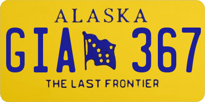 AK license plate GIA367