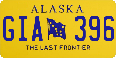 AK license plate GIA396