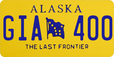 AK license plate GIA400