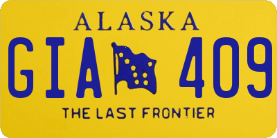 AK license plate GIA409