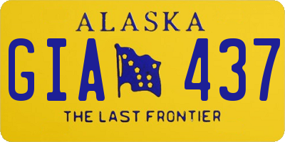AK license plate GIA437