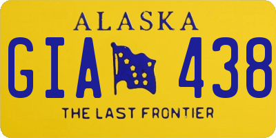 AK license plate GIA438