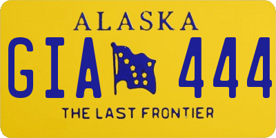 AK license plate GIA444