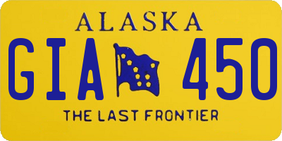 AK license plate GIA450