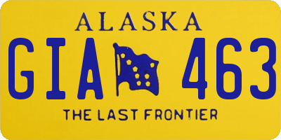 AK license plate GIA463