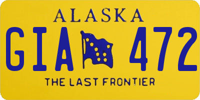 AK license plate GIA472