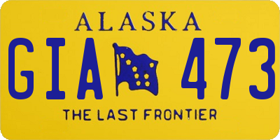 AK license plate GIA473