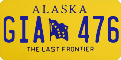 AK license plate GIA476