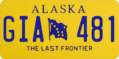 AK license plate GIA481