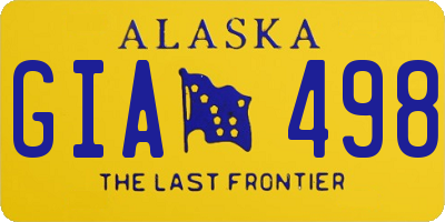 AK license plate GIA498