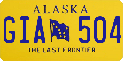 AK license plate GIA504