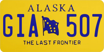 AK license plate GIA507