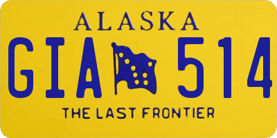 AK license plate GIA514