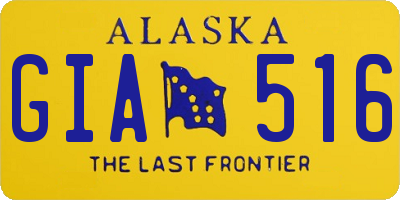 AK license plate GIA516