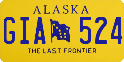 AK license plate GIA524