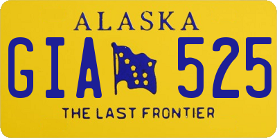 AK license plate GIA525