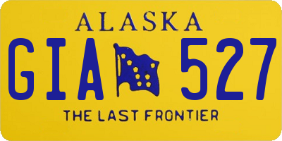 AK license plate GIA527