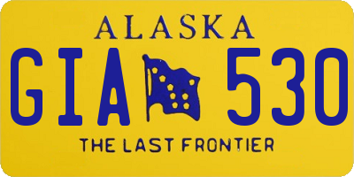 AK license plate GIA530