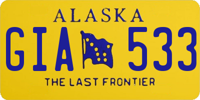AK license plate GIA533