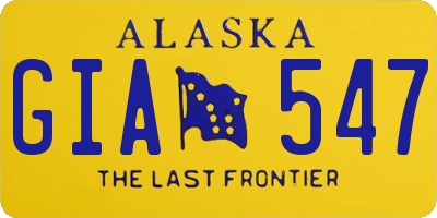 AK license plate GIA547
