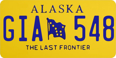 AK license plate GIA548