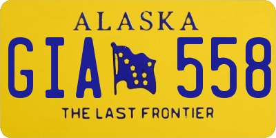 AK license plate GIA558