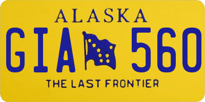 AK license plate GIA560
