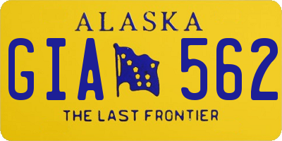 AK license plate GIA562