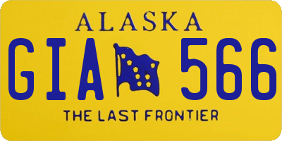 AK license plate GIA566