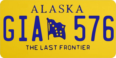 AK license plate GIA576