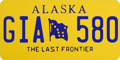 AK license plate GIA580