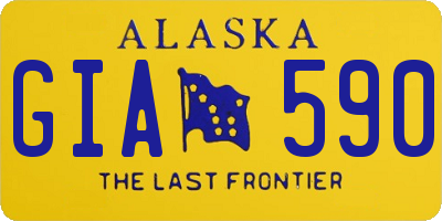 AK license plate GIA590