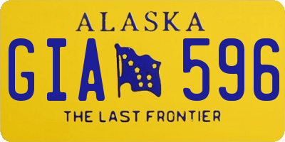 AK license plate GIA596