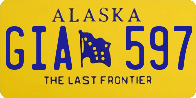AK license plate GIA597