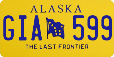 AK license plate GIA599