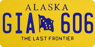 AK license plate GIA606