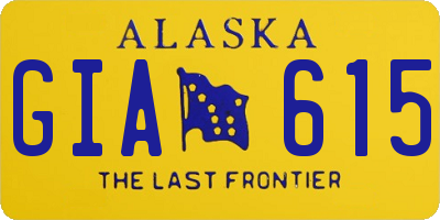AK license plate GIA615