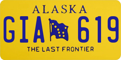 AK license plate GIA619