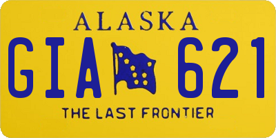 AK license plate GIA621