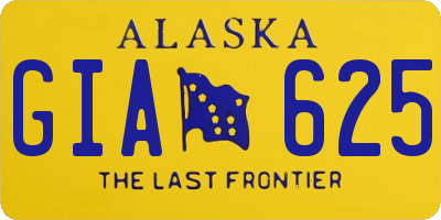 AK license plate GIA625